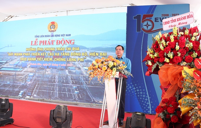 Gắn biển công trình Trạm biến áp 500kV Vân Phong và đấu nối - Chào mừng Đại hội XIII Công đoàn Việt Nam nhiệm kỳ 2023 - 2028- Ảnh 3.