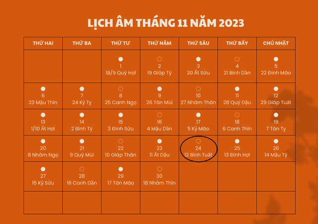 Lịch âm 24/11 - Âm lịch hôm nay 24/11 - Lịch vạn niên ngày 24/11/2023- Ảnh 1. Lịch âm 24/11 - Âm lịch hôm nay 24/11 - Lịch vạn niên ngày 24/11/2023- Ảnh 1.