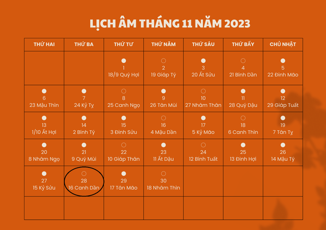 Lịch âm 28/11 - Âm lịch hôm nay 28/11 - Lịch vạn niên ngày 28/11/2023- Ảnh 1. Lịch âm 28/11 - Âm lịch hôm nay 28/11 - Lịch vạn niên ngày 28/11/2023- Ảnh 1.