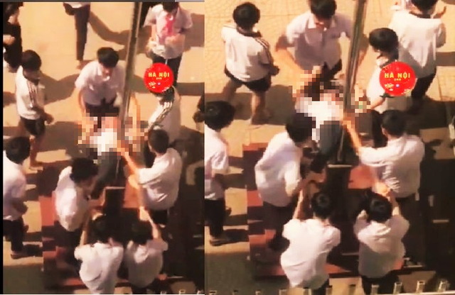 Xuất hiện clip học sinh lớp 8 ở Hà Nội bị bạn học bạo hành - Ảnh 1.