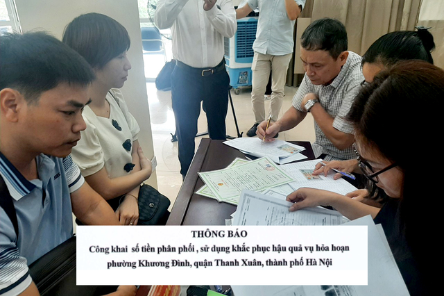 Quận Thanh Xuân công khai cách sử dụng số tiền ủng hộ nạn nhân vụ cháy chung cư- Ảnh 2.