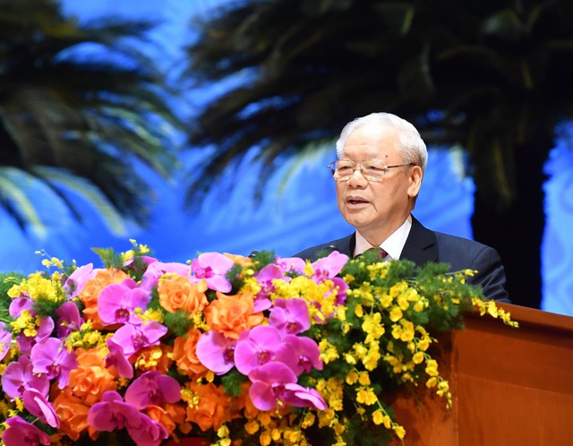 Tổng Bí thư Nguyễn Phú Trọng phát biểu chỉ đạo Đại hội XIII Công đoàn Việt Nam- Ảnh 1.