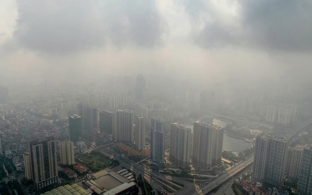 Sáng nay, nhiều quận trung tâm Hà Nội ô nhiễm không khí nghiêm trọng- Ảnh 2.