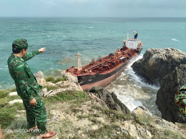 Lên phương án bảo vệ môi trường sau sự cố tàu chở dầu trôi dạt vào Cù Lao Chàm- Ảnh 1.
