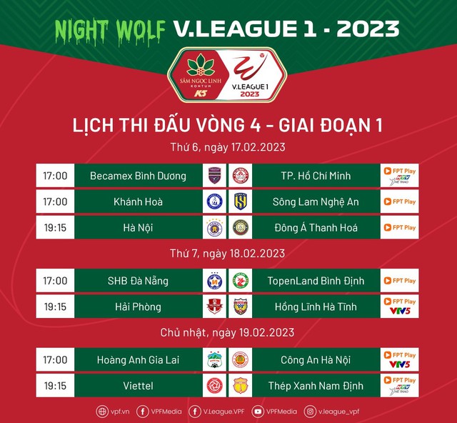 Lịch thi đấu V-League 2023 vòng 4: Đại chiến tranh ngôi đầu tại Hà Nội - Ảnh 1.