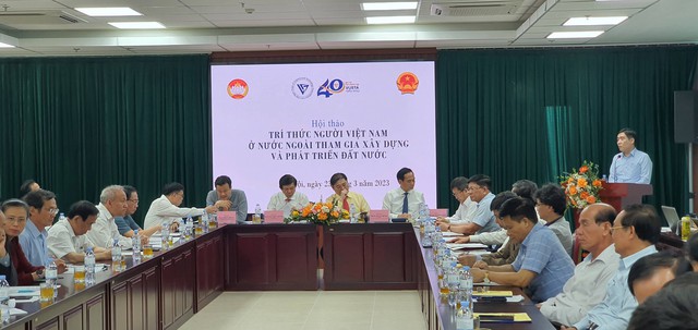Toàn cảnh hội thảo "Trí thức người Việt Nam ở nước ngoài tham gia xây dựng và phát triển đất nước".