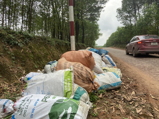 Rác thải la liệt khắp các tuyến đường nông thôn Quảng Bình - Ảnh 3.