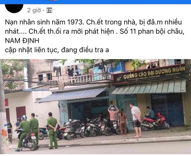 Bác thông tin người đàn ông bị đâm tử vong tại nhà riêng ở Nam Định - Ảnh 1.