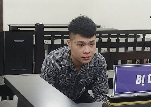 Bị cáo Nguyễn Huy Hoàng tại phiên tòa xét xử ngày 9/5.