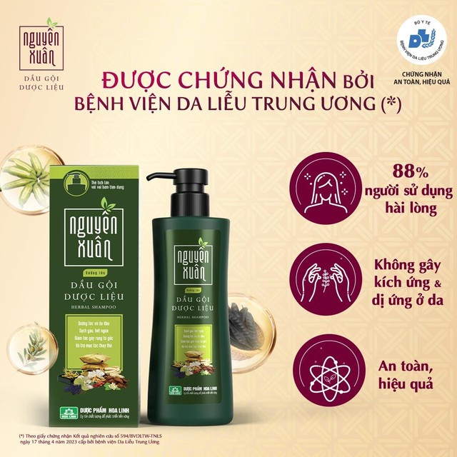 Dầu gội dược liệu được chứng nhận an toàn hiệu quả - Ảnh 1.