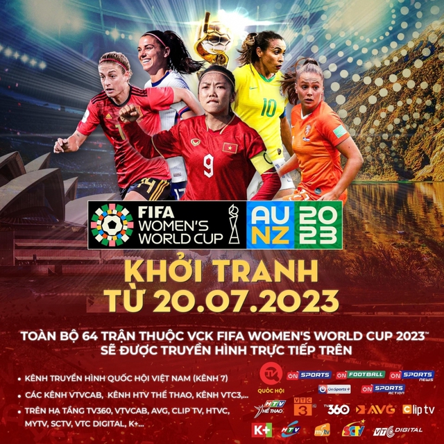 Xem trực tiếp đội tuyển nữ Việt Nam thi đấu World Cup nữ 2023 trên kênh nào, ở đâu? - Ảnh 1.