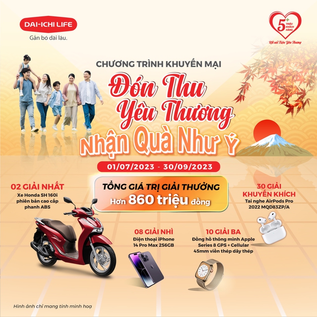 Dai-ichi Life Việt Nam triển khai chương trình khuyến mại “Đón Thu Yêu Thương, Nhận Quà Như Ý” - Ảnh 1.