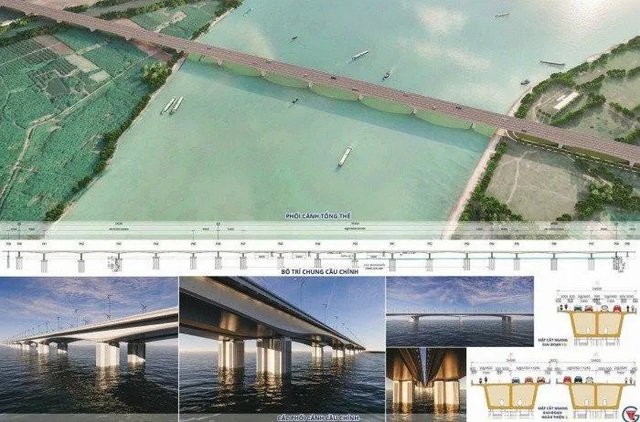 Phối cảnh 3 cầu vượt sông thuộc &quot;siêu&quot; dự án Vành đai 4 - Vùng Thủ đô - Ảnh 1.