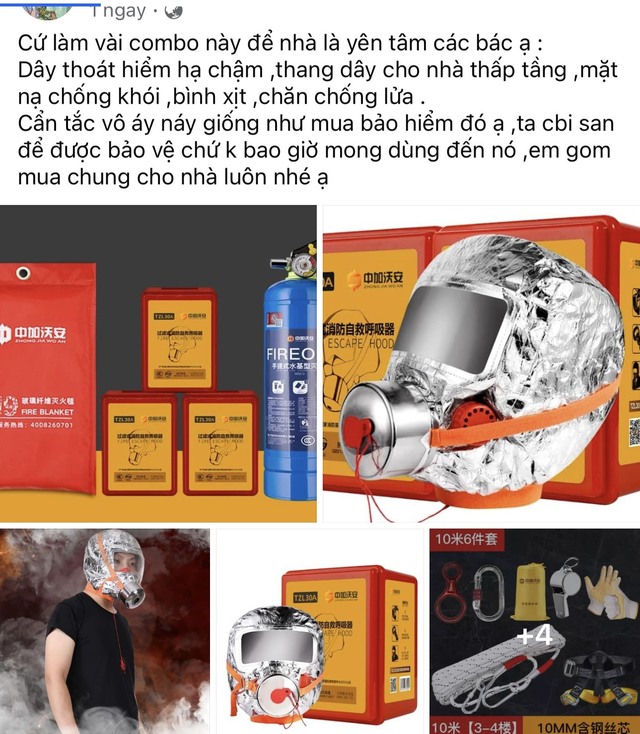 Người dân TPHCM đổ xô đi mua mặt nạ chống khói, thang dây, bình xịt cứu hỏa - Ảnh 3.