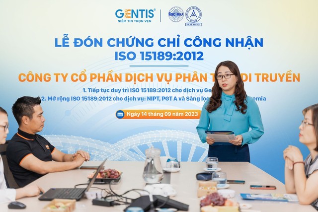 GENTIS đón nhận Chứng chỉ ISO 15189:2012 cho dịch vụ GenEva, NIPT MGI, PGT A và SLSS Thalassemia - Ảnh 1.