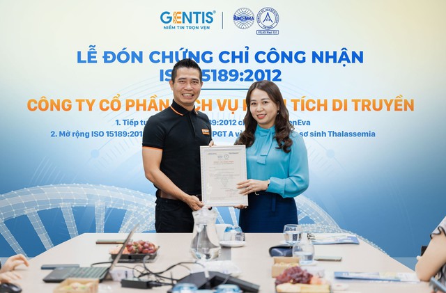 GENTIS đón nhận Chứng chỉ ISO 15189:2012 cho dịch vụ GenEva, NIPT MGI, PGT A và SLSS Thalassemia - Ảnh 2.