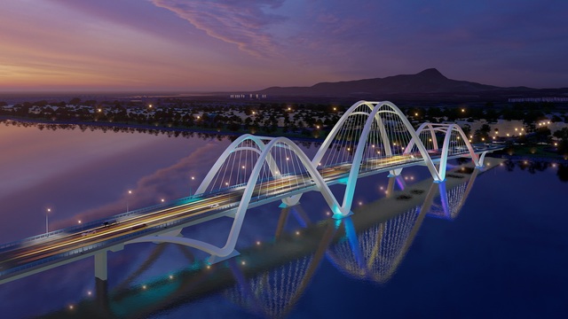 Cận cảnh thi công cây cầu nghìn tỷ bắc qua sông Nhật Lệ- Ảnh 5.