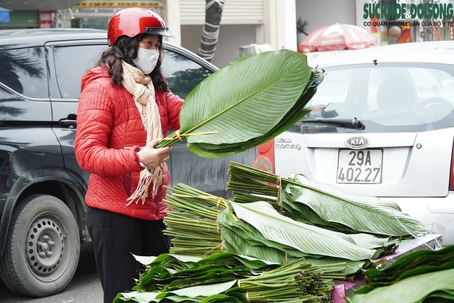 Chợ lá dong giữa lòng Hà Nội rộn ràng ngày giáp Tết- Ảnh 3.