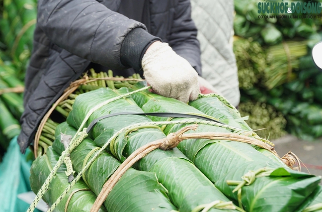 Chợ lá dong giữa lòng Hà Nội rộn ràng ngày giáp Tết- Ảnh 6.