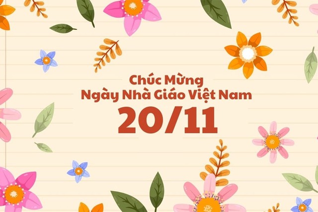 Những mẫu thiệp chúc mừng ngày Nhà giáo Việt Nam 20/11 đẹp nhất 2024- Ảnh 1.