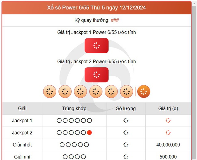 Vietlott 12/12 - Kết quả xổ số Vietlott hôm nay 12/12/2024 - Xổ số Power 6/55 ngày 12/12- Ảnh 1.