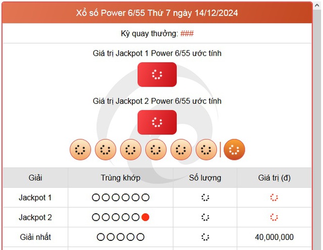 Vietlott 14/12 - Kết quả xổ số Vietlott hôm nay 14/12/2024 - Xổ số Power 6/55 ngày 14/12- Ảnh 1.
