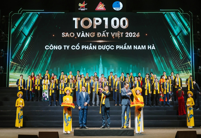 Dược Nam Hà tiếp tục được vinh danh Top 100 Sao Vàng đất Việt 2024- Ảnh 1.