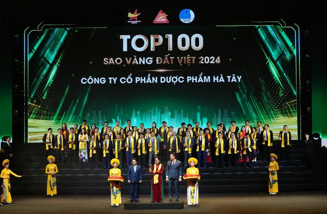 Dược Hà Tây được vinh danh trong top 100 thương hiệu tiêu biểu Việt Nam đạt Giải thưởng Sao Vàng đất Việt 2024- Ảnh 1.