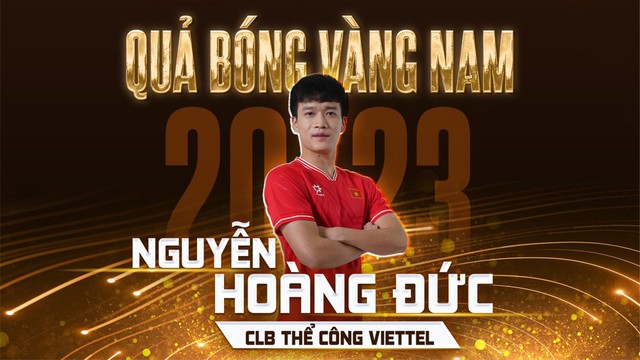 Cầu thủ Nguyễn Hoàng Đức giành Quả bóng Vàng Việt Nam 2023- Ảnh 1.
