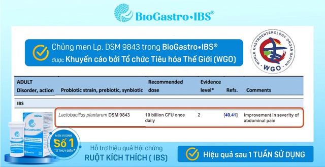 Chủng men vi sinh cải thiện Hội chứng ruột kích thích được nhiều người tin dùng- Ảnh 1.