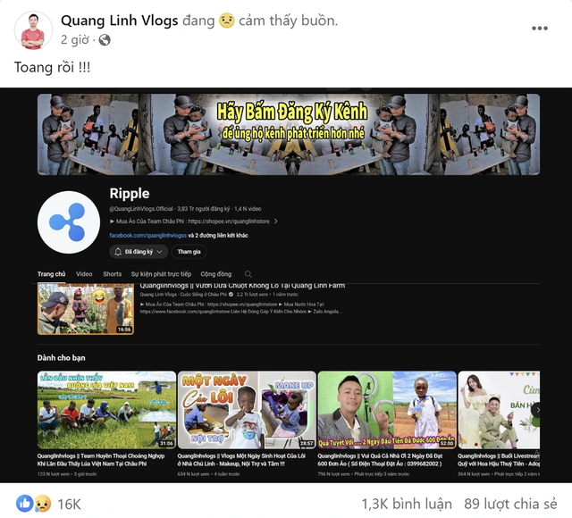 Thủ phạm đứng sau vụ đánh cắp kênh YouTube của Độ Mixi và Quang Linh Vlog là ai?- Ảnh 2.
