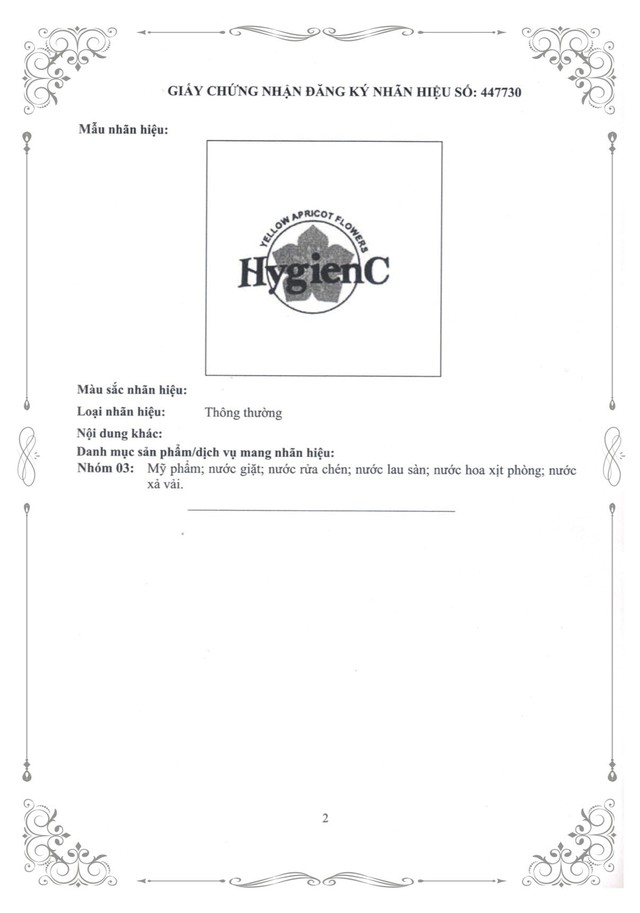 Thương hiệu "HygienC" được Cục Sở hữu Trí tuệ Việt Nam cấp văn bằng bảo hộ độc quyền- Ảnh 2.