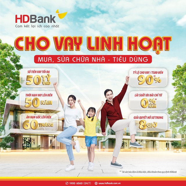 HDBank cho vay thời hạn lên đến 50 năm với hạn mức lên đến 50 tỷ đồng- Ảnh 1.