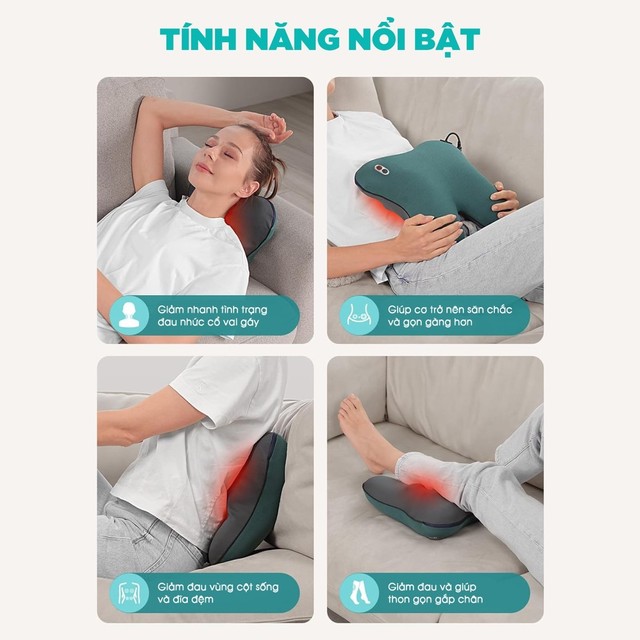 Đánh giá chi tiết gối massage nhiệt hồng ngoại KingTech KP-500- Ảnh 3.