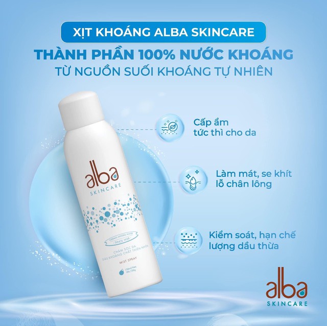 Alba Skincare nâng niu làn da - Xịt khoáng từ thiên nhiên- Ảnh 2.