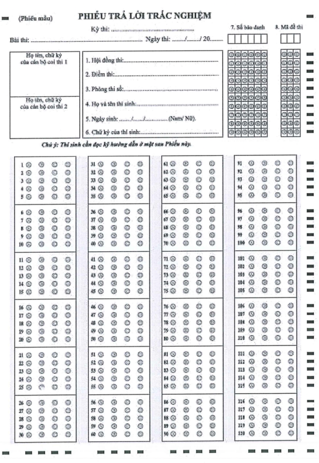Mẫu giấy thi tốt nghiệp THPT năm nay thay đổi thế nào?- Ảnh 2.