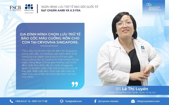 Cryoviva: Bảo vệ mẫu tế bào gốc theo chuẩn AABB hiện hành- Ảnh 2.