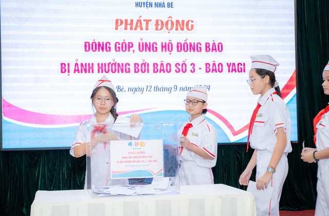 Thiếu nhi TPHCM chung tay hướng về miền Bắc ruột thịt- Ảnh 1.