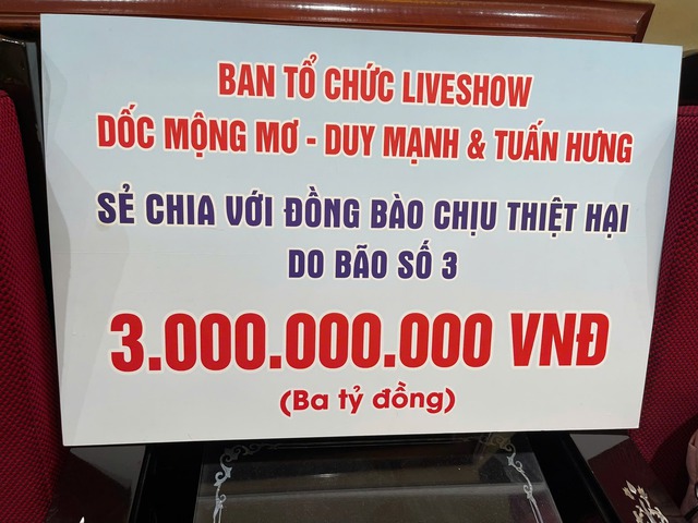 Duy Mạnh, Tuấn Hưng cùng làm liveshow ủng hộ 3 tỷ đồng cho vùng lũ- Ảnh 2.