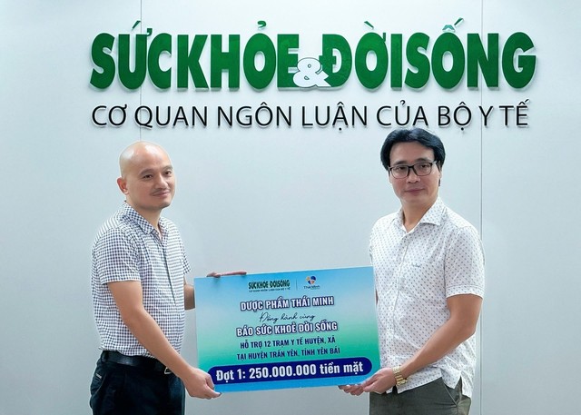 Dược phẩm Thái Minh đồng hành cùng Báo Sức khỏe & Đời sống chung tay hỗ trợ đồng bào, khắc phục hậu quả cơn bão số 3- Ảnh 1.