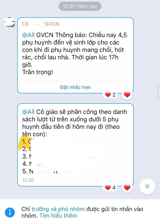 Giáo viên phân công phụ huynh trực nhật: Trưởng phòng GD&ĐT nói gì?- Ảnh 1.