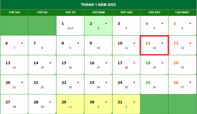 Lịch âm 11/1 - Âm lịch hôm nay 11/1 - Lịch vạn niên ngày 11/1/2025- Ảnh 1.