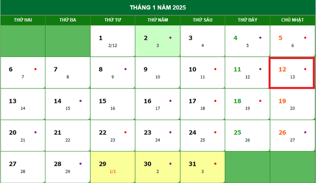 Lịch âm 12/1 - Âm lịch hôm nay 12/1 - Lịch vạn niên ngày 12/1/2025- Ảnh 1.