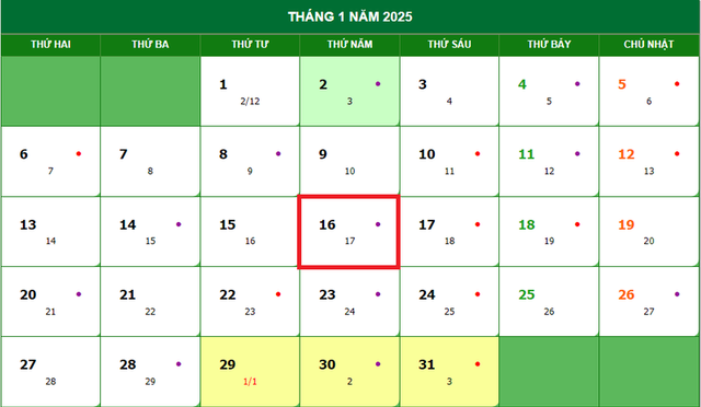 Lịch âm 16/1 - Âm lịch hôm nay 16/1 - Lịch vạn niên ngày 16/1/2025- Ảnh 1.