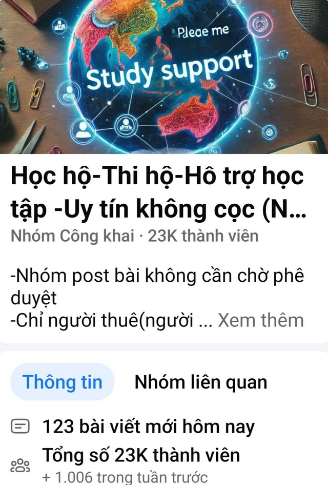 Học hộ, thi hộ trên mạng xã hội nhan nhản như 'nấm sau mưa' - Ảnh 3.