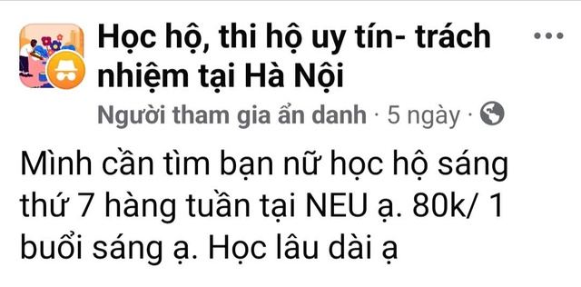 Học hộ, thi hộ trên mạng xã hội nhan nhản như 'nấm sau mưa' - Ảnh 2.