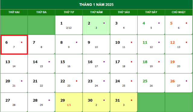 Lịch âm 6/1 - Âm lịch hôm nay 6/1 - Lịch vạn niên ngày 6/1/2025- Ảnh 1.