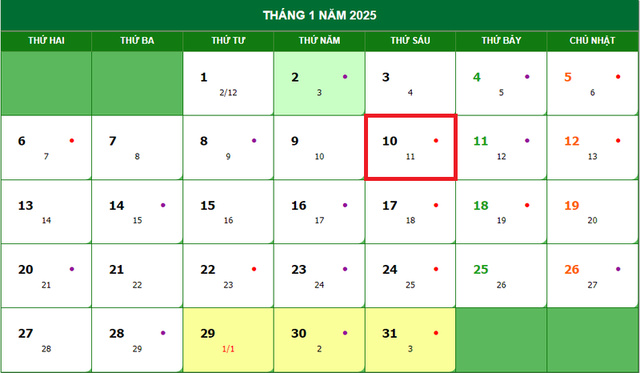 Lịch âm 10/1 - Âm lịch hôm nay 10/1 - Lịch vạn niên ngày 10/1/2025- Ảnh 1.