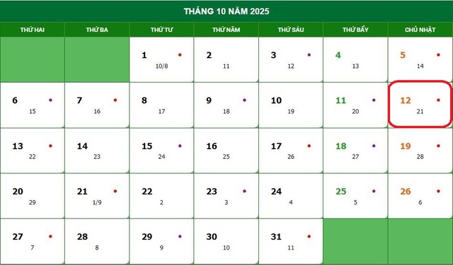 Lịch âm 12/10 - Âm lịch hôm nay 12/10 - Lịch vạn niên ngày 12/10/2025- Ảnh 1.