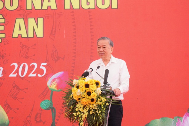 Tổng Bí thư Tô Lâm dự Lễ khởi công xây dựng Trường Phổ thông nội trú liên cấp TH và THCS Na Ngoi- Ảnh 3.